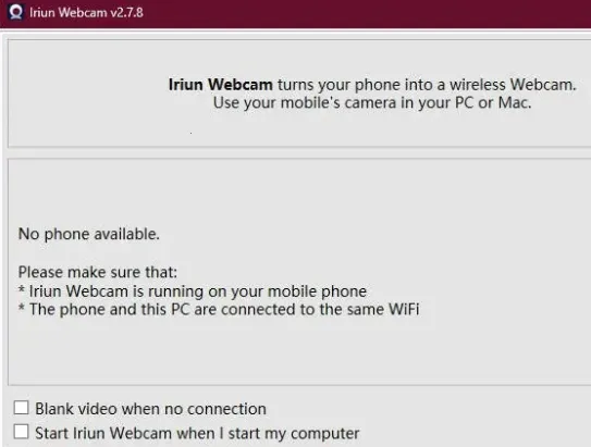 Iriun Webcam(手机变电脑摄像头) Iriun Webcam(手机变电脑摄像头)